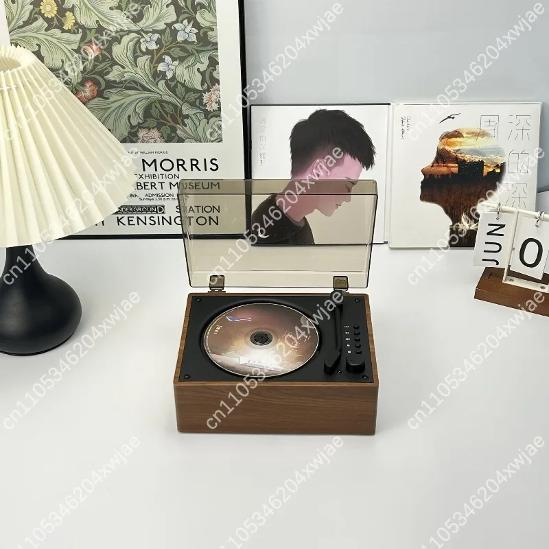 Retro Portable Bluetooth CD Player with Album Display, Wireless Audio Music Player as Birthday Gift and Home Decor view 3