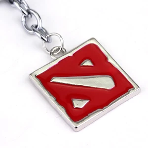 Dota 2 Símbolo Quadrado Forma Pingente Keychain, Hot Game Dota 2 Símbolo, Mochila Chaveiro, Gamer Amigo Jóias Presente 10 principais vendas dota 2 chaveiro - №6