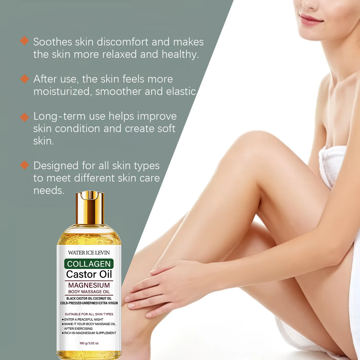 Lightweight Body Massage Oil C - Castor Oil Cold Press ulasan dan harga