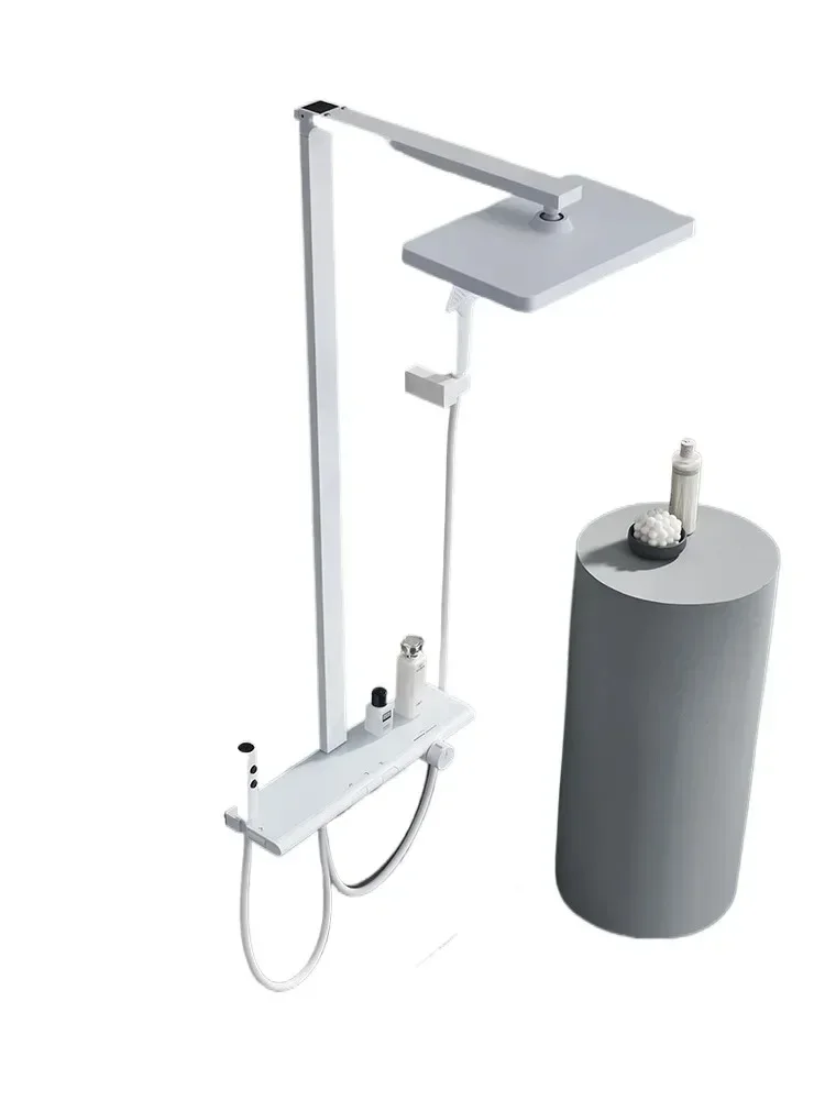 

Silver Strong Grey Minimalist Bathroom Bath Rain Shower Thermostatic Shower Set Household White Shower Others