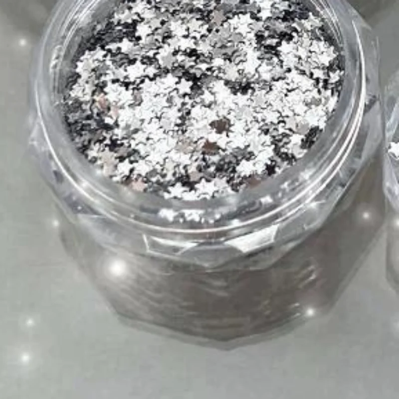 【Y】Pentagram Nail Art Glitter Decorations 1mm Shiny Mini Five-Pointed Star 1 Box for Home DIY Nail Design Salon