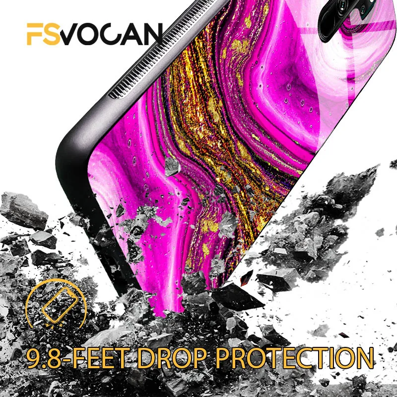 職人技によるマゼンタマーブル模様のスマホケース、Xiaomi Redmi POCO Note 12 11 10 9 8 Pro 9S 12C X3 NFC M3 5G 10S 11S対応