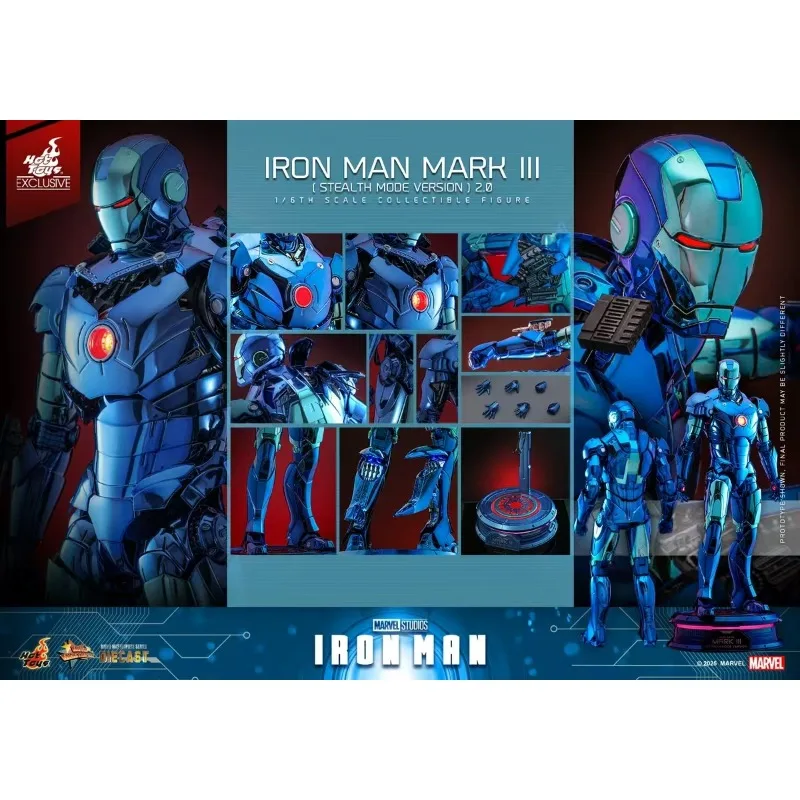 

Original Hot Toys MARVEL MMS814D71 Iron Man MK3 Stealth Mode Version 2.0 Anime Figure Collection Model Toys
