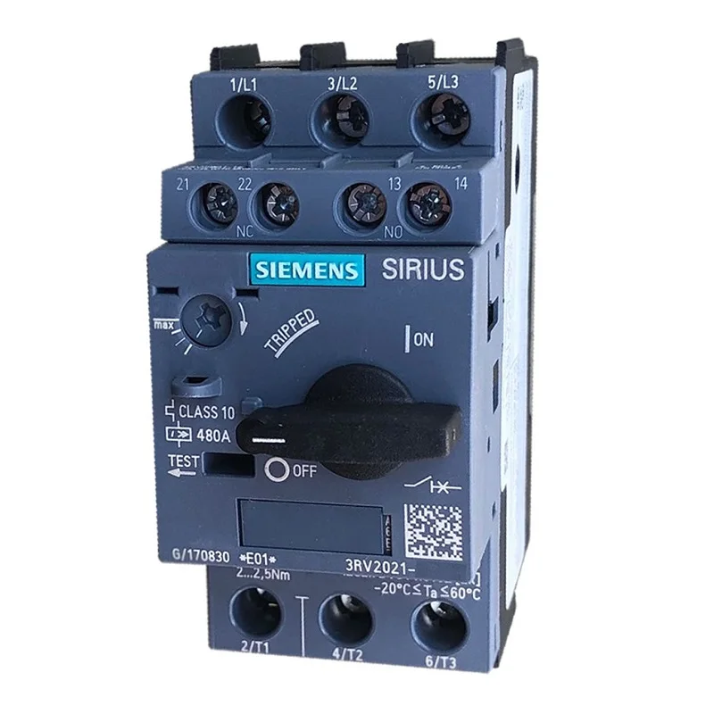 Original New Sie-mens 3RV2021-4AA15 Circuit breaker 7.5kW size S0 for motor protection CLASS 10 A-release In Stock