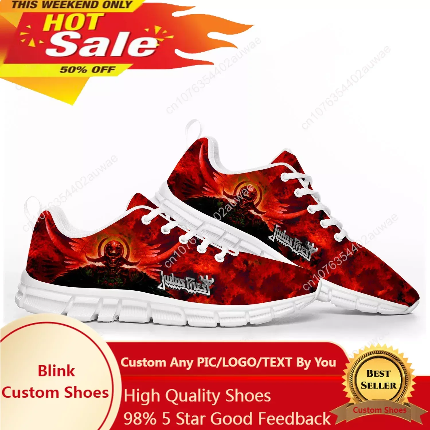 Judas Priest Heavy Metal Rock Band scarpe sportive uomo donna adolescente bambini Sneakers Casual scarpe da coppia personalizzate di alta qualità