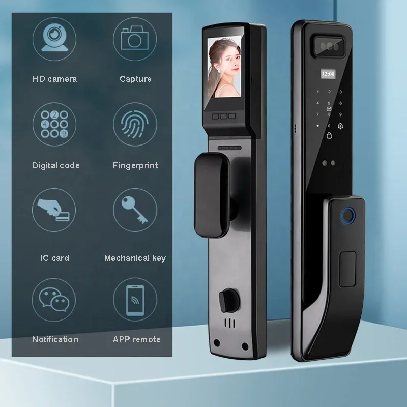 Goking keyless entry door lock intelligent biometric face recognition lock smart electronic door lock with camera