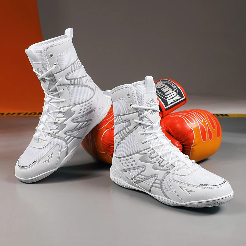 Men Boxing Shoes 2026 Professional High Top Fighting Classic Training Wrestling Shoes Mesh Breathable Gym Boxing Squats Sneakers