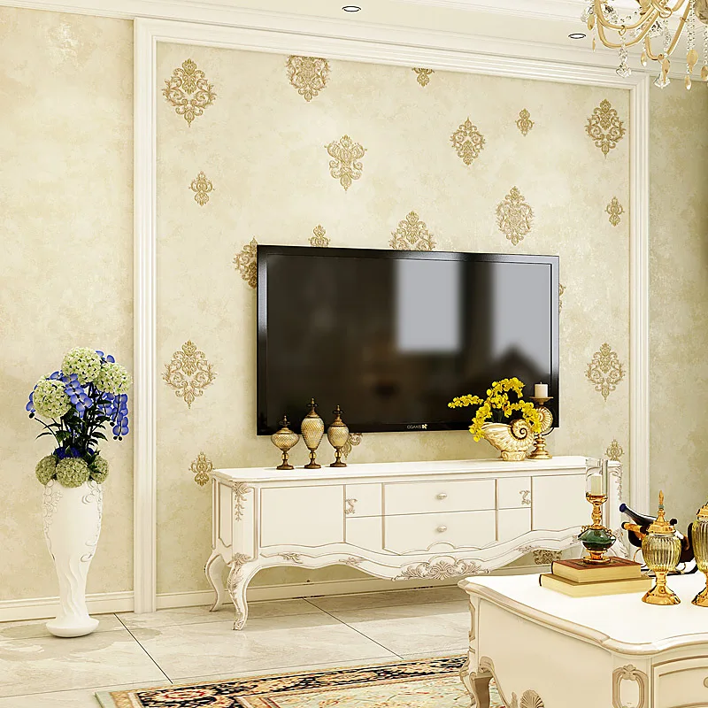 الرجعية ثلاثية الأبعاد النمط الأوروبي البلد الأمريكي ريفي غير خلفية قماش فاخرة الأخضر غرفة نوم غرفة المعيشة حائط الخلفية ديكور #5