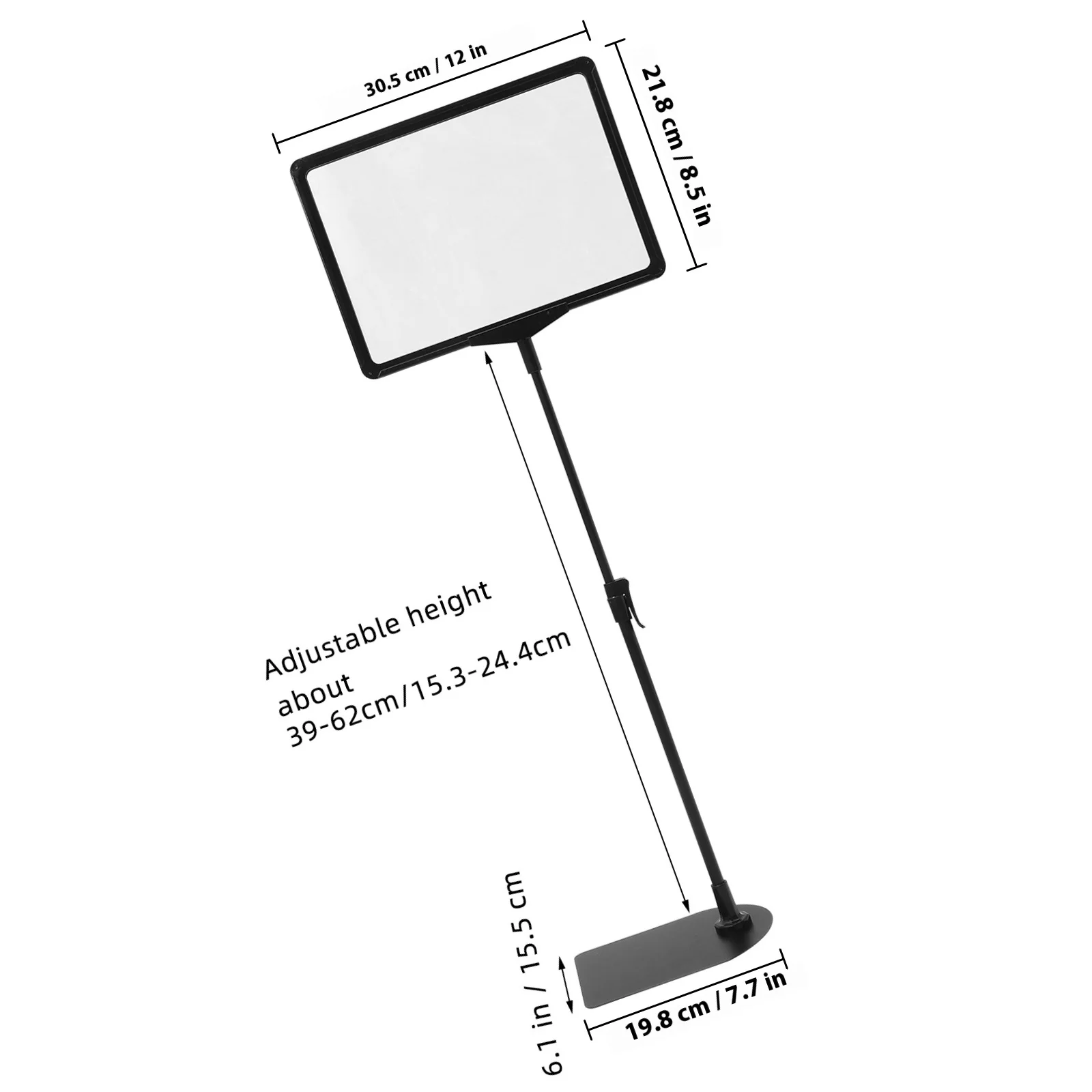 Penyangga Label Harga A4 dari Plastik Tahan Lama dan Baja Anti Karat untuk Rak, Tempat Label Harga untuk Toko, Penyangga Label untuk Display