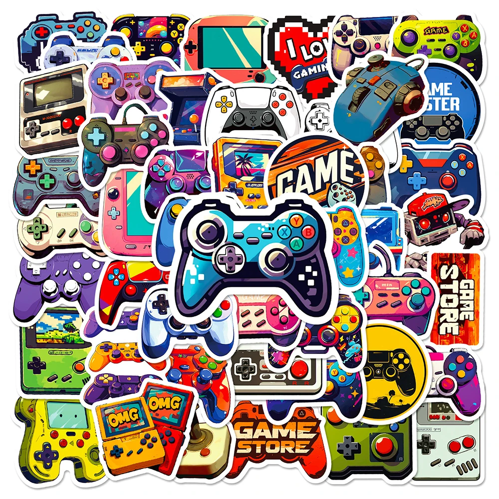 10/30/50pcs Retro Video Games Graffiti Stickers Gamepad Decals DIY Laptop Phone Suitcase Fridge Waterproof Sticker for Kids Toys