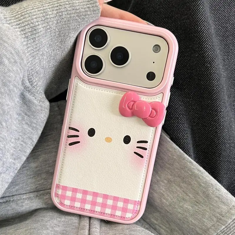 

Милый чехол Hello Kitty Blush для iPhone 15 Pro Max/17/16/13, противоударный, с большим отверстием и воздушной подушкой, кавайный розовый защитный чехол