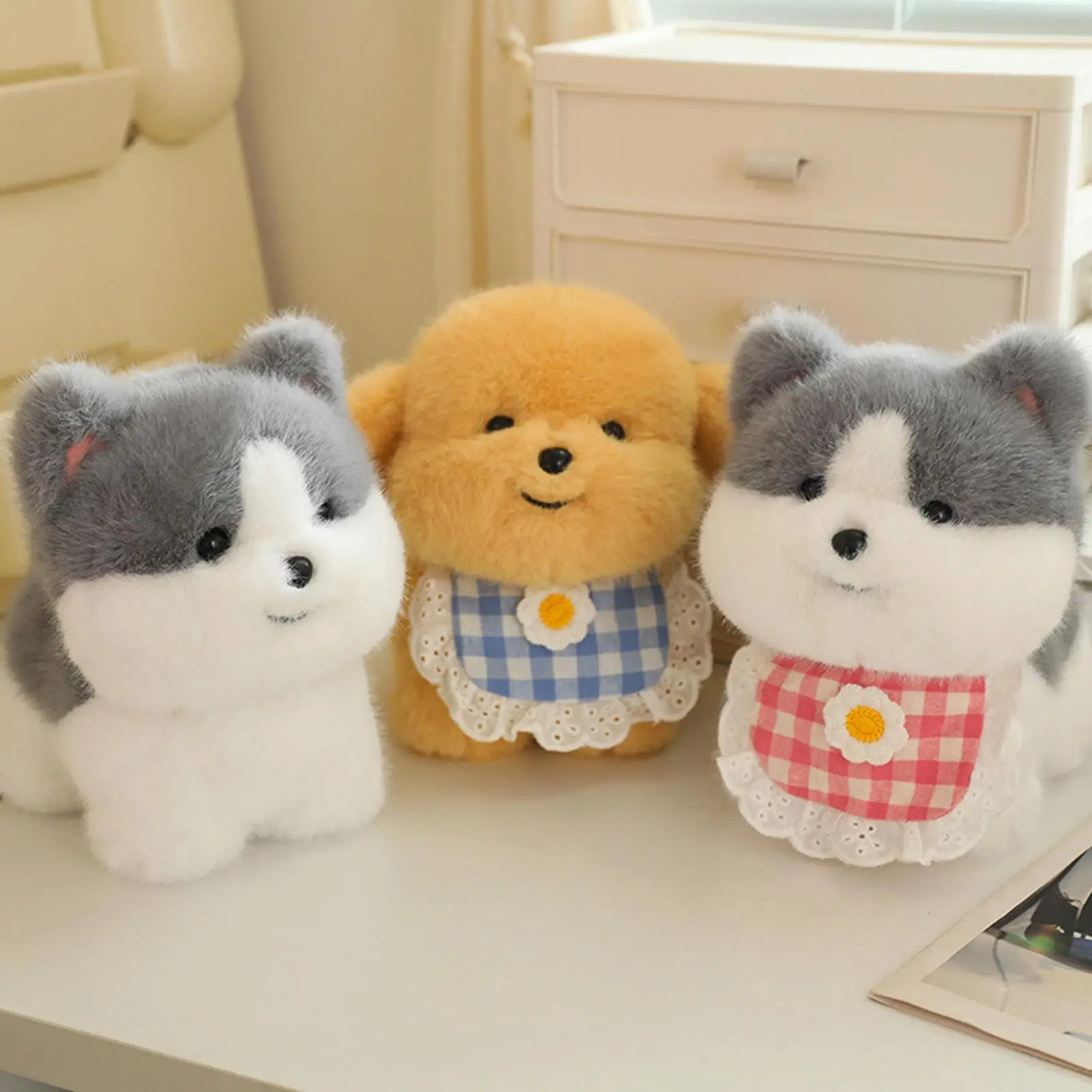

Stuffed Animal Bedtime Soothing Companion Animal Plush Dog Figure Toy For Boys Sisters Friends Pet Lovers Teens Sofa Bed Couch