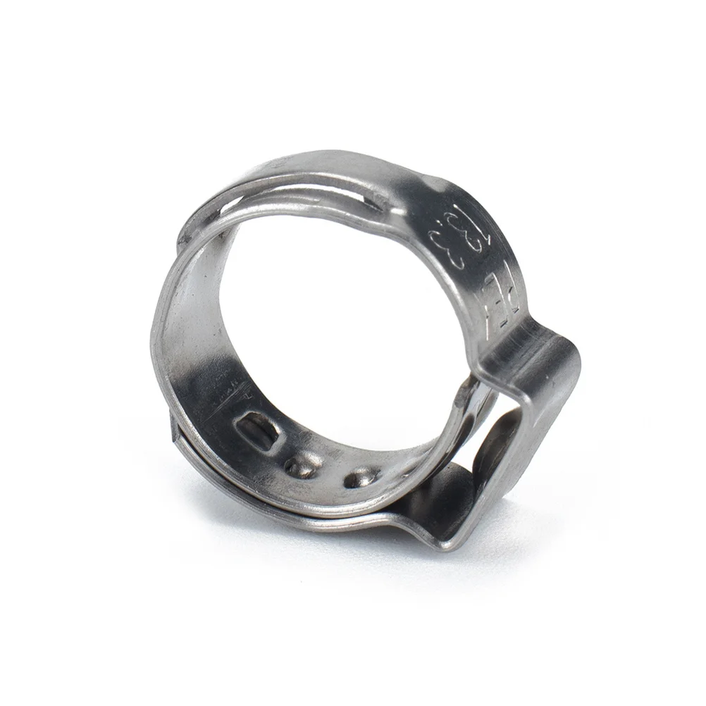 

20pcs 3/8 Inch Single Ear Hose Clamps Stainless Steel Heavy Duty For Fuel Pipe Tube Cable Automotive Marine Industrial