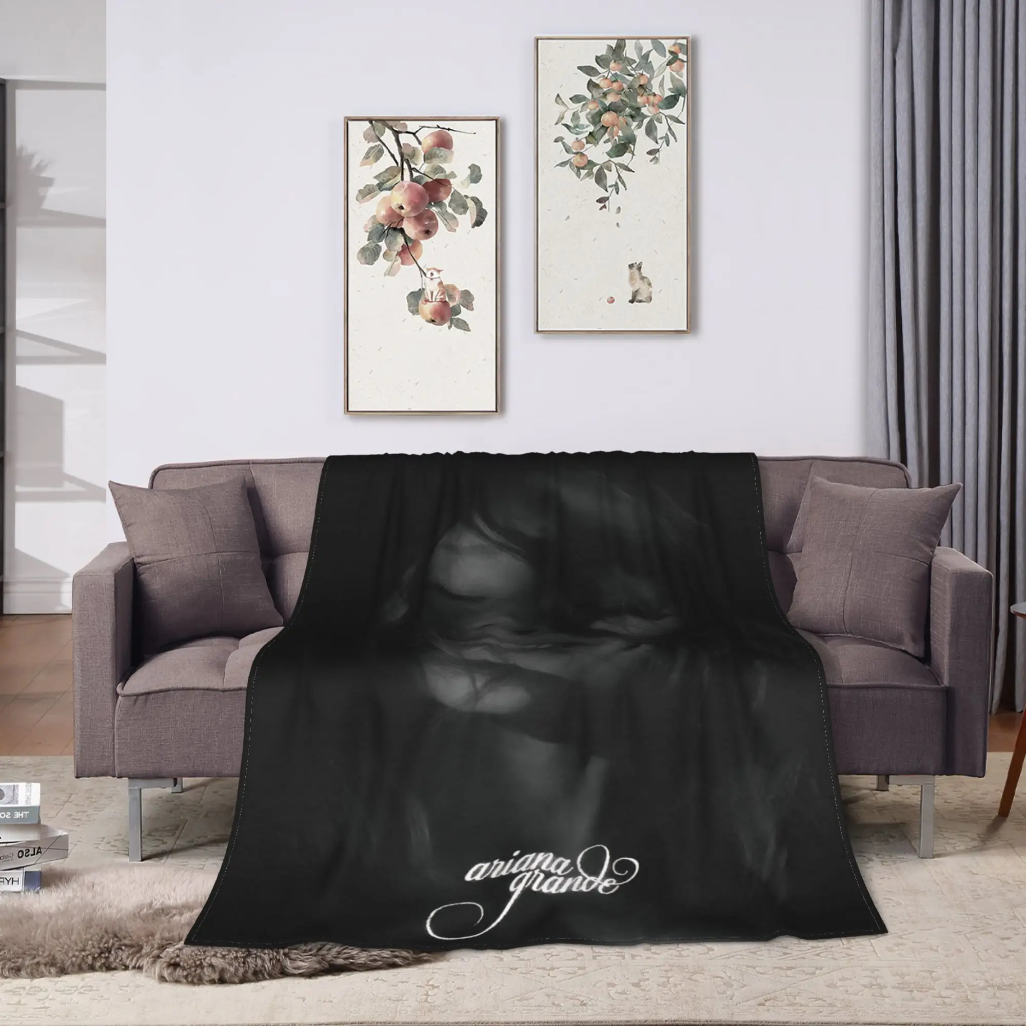 Arianas Grandes petal  Blanket  Airplane Travel Flannel Throw Blanket For Couch Bed Warm Soft Custom Quality Bedspread Gift