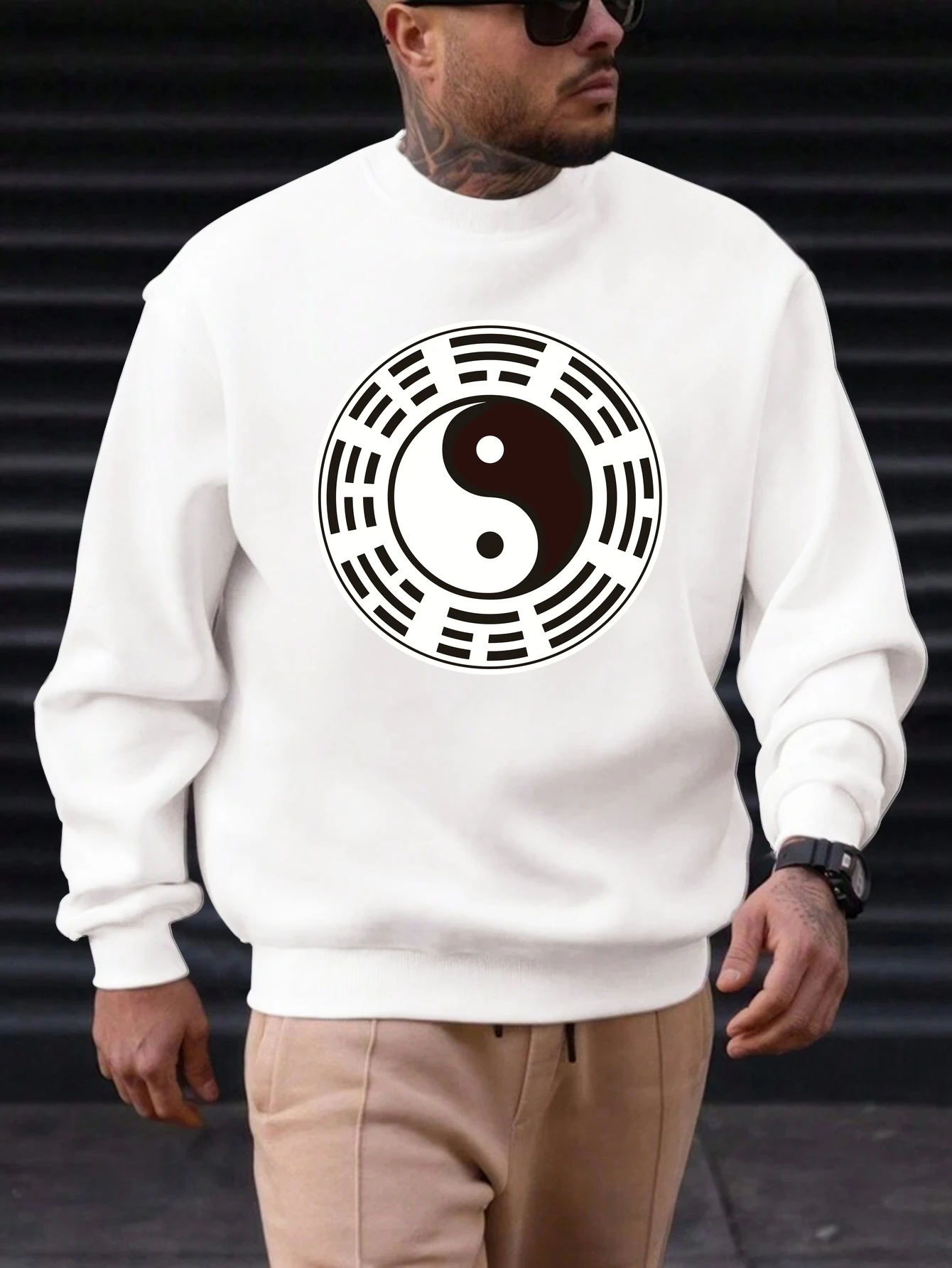 

Men's Cotton Crewneck Sweatshirt Graphic Printing 2025 New Trending Fashion Casual High Quality Top Clothing