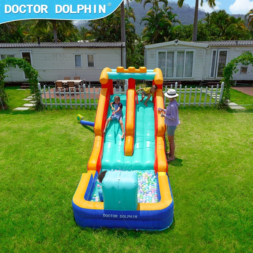 Doctor Dolphin Home Use Party Double slide Bouncy Castle Jumping Castle Combo inflatable Bounce Home Jumper Bounce House