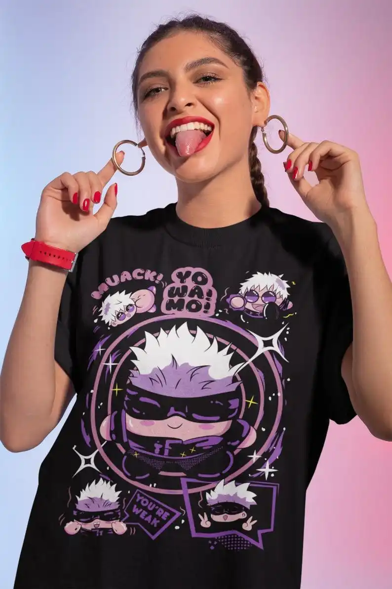تي شيرت أنيمي فينتاج خاص للجنسين، تي شيرت كيربي G7go JJK قميص عشاق الرسوم المتحركة، تي شيرت جرافيك أنيمي، قميص مانغا