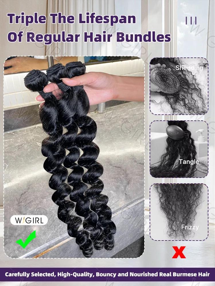 32 بوصة فضفاض موجة عميقة 100% حزم الشعر البشري البرازيلي عذراء الخام مجعد الشعر 1 3 4 حزم ملحقات موجة عميقة لحمة مزدوجة #3