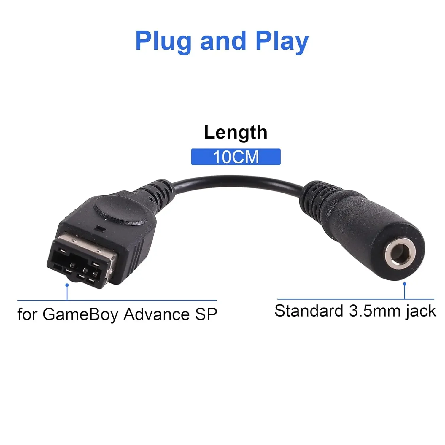 3.5mm Audio Jack Headphone Adapter Cable For GameBoy GBA SP