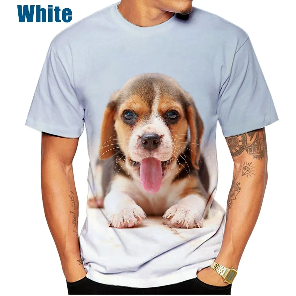 New Fashion Men's and Women's 3D Printing T-shirt Animal Dog Beagle Casual Short-sleeved Street T-shirt Top XS~5XL