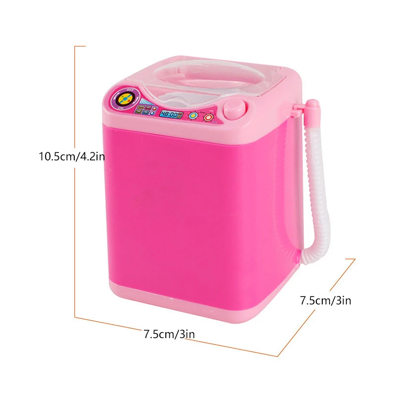 False Mink Eyelashes Mini Electric Washing Machine Beauty Makeup Brush Cleaner Automatic Cleaning Washing Machine Play House Toy