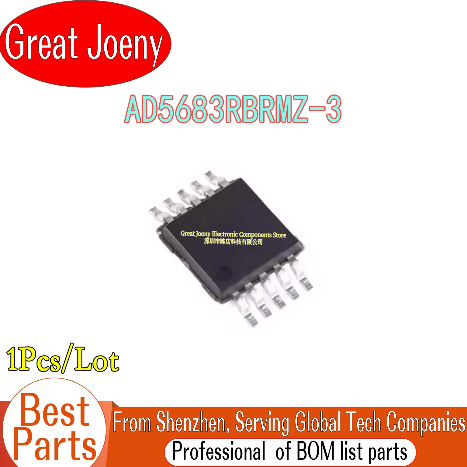

100% New Original DJ0 AD5683RBRMZ-3 AD5683RBRMZ IC Chipset MSOP-10