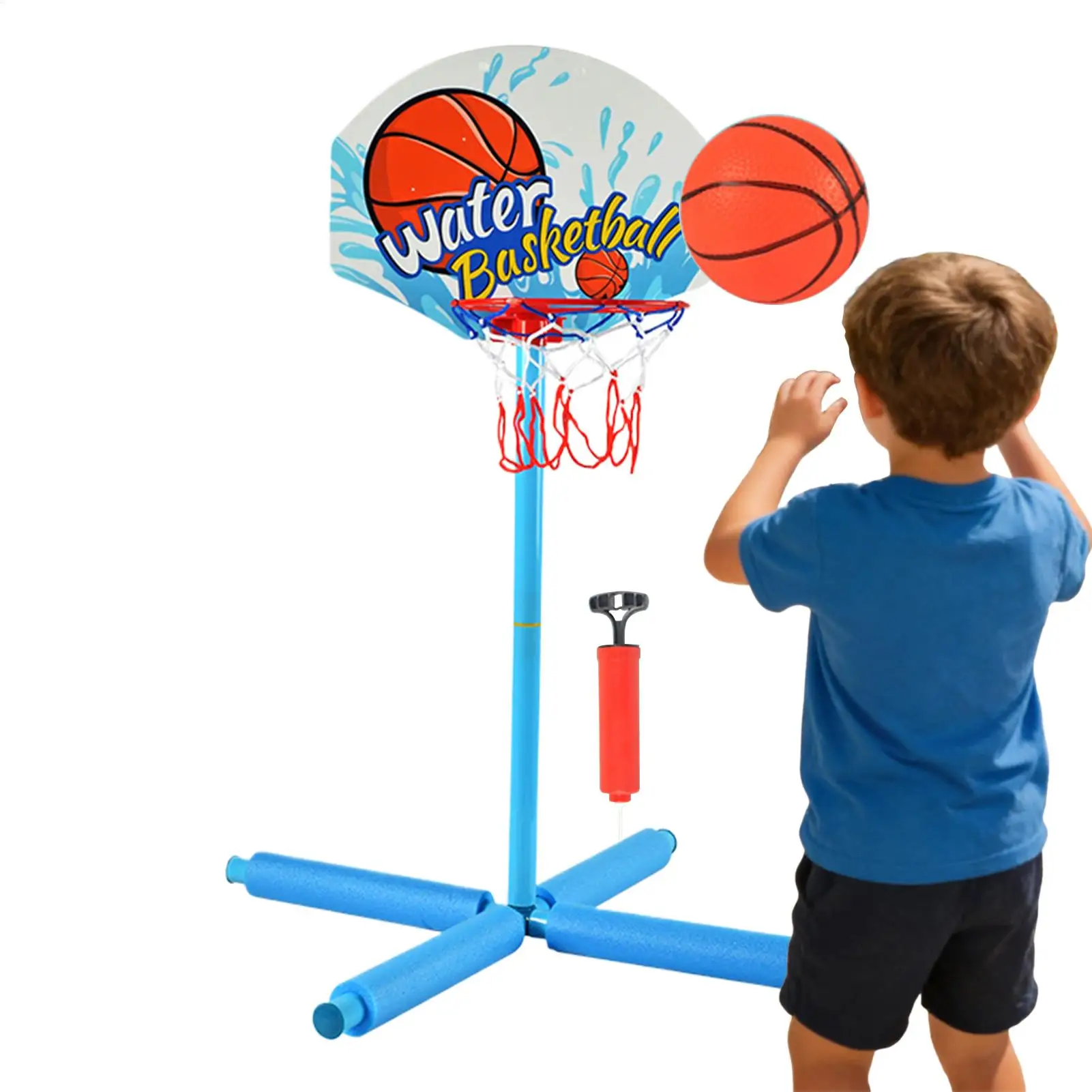 

Pool Basketball Hoop Summer Water Play Game Floating Pool Toys For Sports Backyard Indoor Outdoor Poolside Party Family