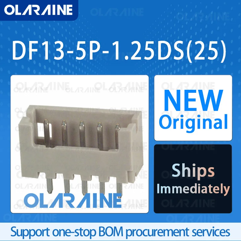 

20/50/100Pcs DF13-5P-1.25DS(25) 100% brand new and original IC chip Headers and wire housings Connector 5 Position 1 A