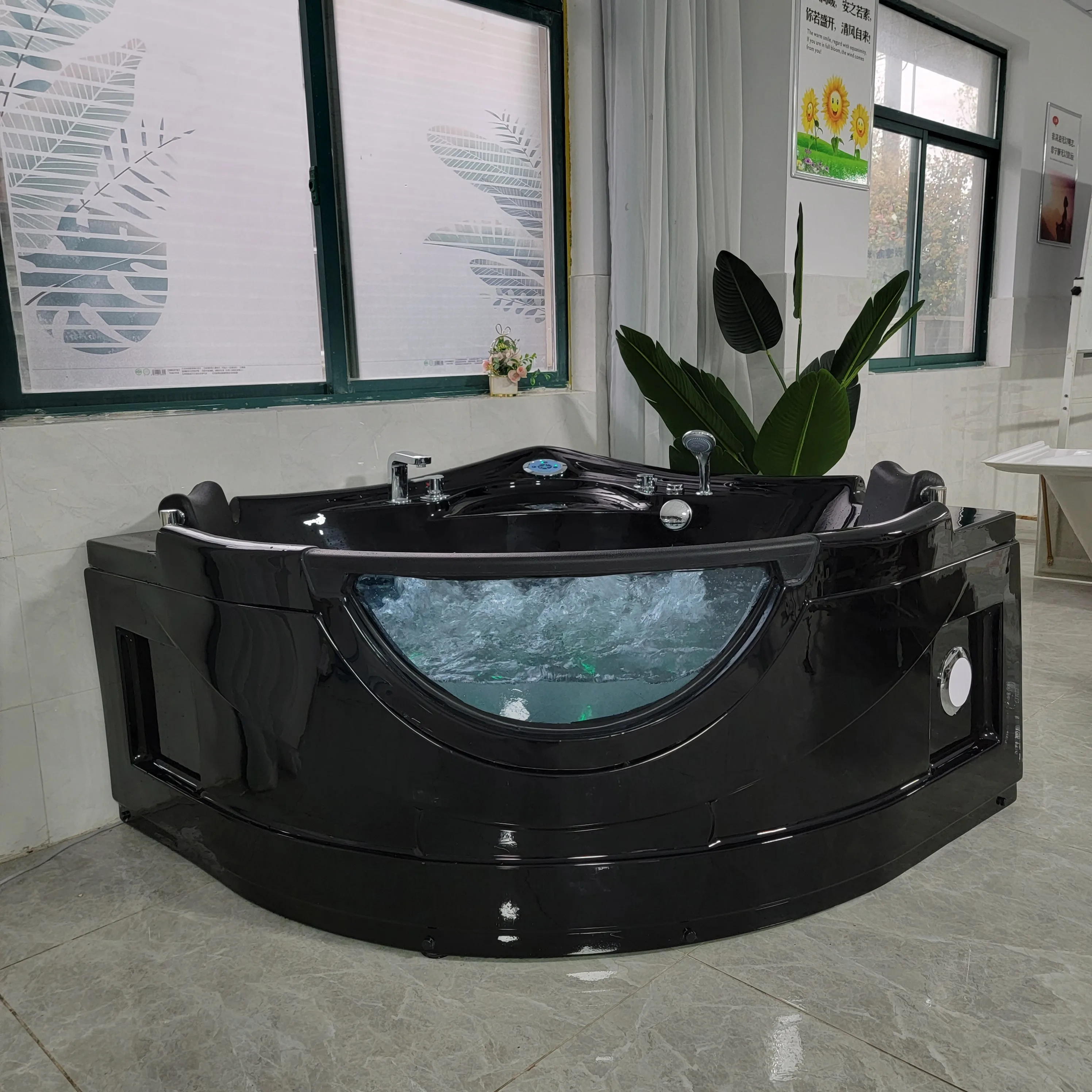 Bath Hot Tubs,Whirlpool ,Big Spa ,Single 1 Person ,Acrylic Massage Bathtub With Pillow