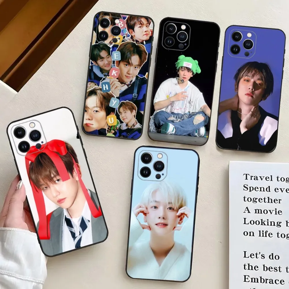 

B-BaekHyun E-EXO-S Phone Case For iPhone 15,14,13,12,11,Plus,Pro Max,XS,X,XR,SE,Mini,8,7 Soft Silicone Cover