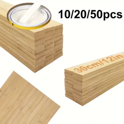 10/25/50 Pieces Paint Sticks 12Inch Premium Bamboo Stirrer/Paddle - For Bamboo Crafts - Paddle for Stirring Epoxy Resin or Paint