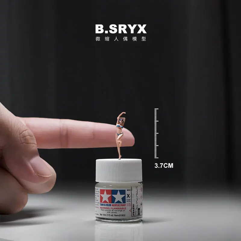 Modelo a escala 1:64, muñeca en miniatura, Bikini de playa, chica de belleza de pie, postura sentada tumbada, figura de acción, escena, accesorio de exhibición