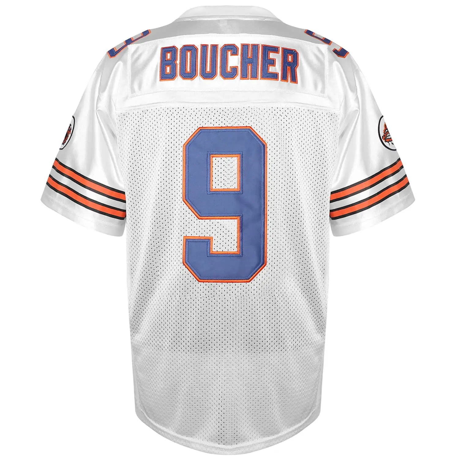 The Waterboy Movie Football #9 Bobby Boucher White Orange Jersey Stitched