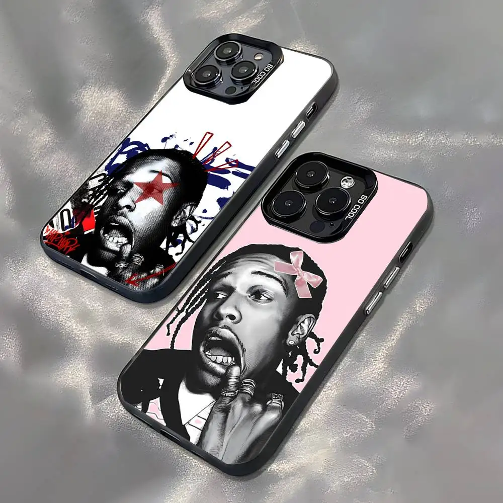 

A-ASAP Rocky Rapper For iPhone 17,16,15,14,13,12,11,Mini,Pro,E,SE4,XS,MAX Black Shockproof Candy Matte Cover