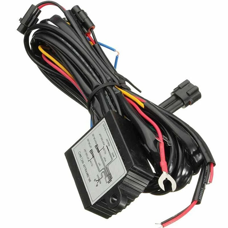 Car DRL Daytime Running Light Dimmer Dimming Relay Control Switch Harness 12V