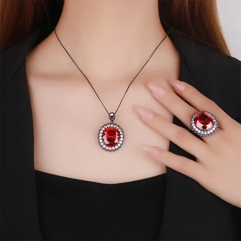 

Элитные ювелирные изделия: позолоченные 18-каратным золотом и платиной (PT950) украшения из серебра S925 с крупным овальным камнем огранки «птичье гнездо», женский комплект 18*20