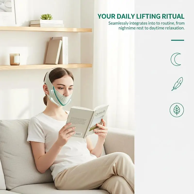 Sleep Chin Up Lifting Belt V Line Shaping Face Mask Soft Elastic Face Sculpting Strap for Women Men Facial Contouring view 5