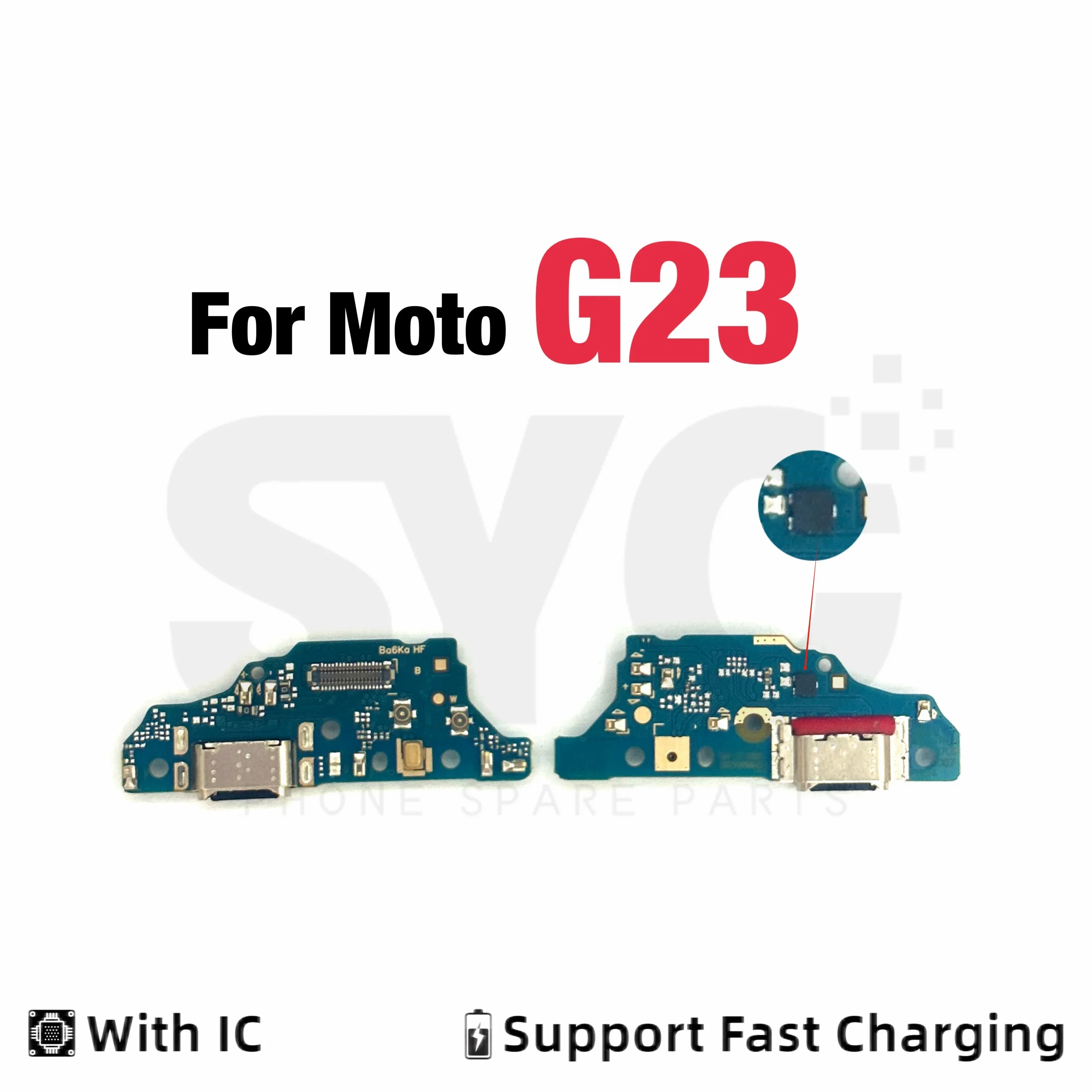 

SYC For Motorola Moto G23 USB Charging Port Dock Charger Connector Charging Board Flex Cable