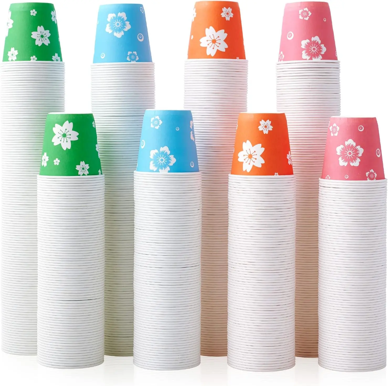 

800 Pack 3 oz Disposable Bathroom Cups, Colorful Small Disposable Paper Cups for Parties, Picnics, Barbecues, Travel and