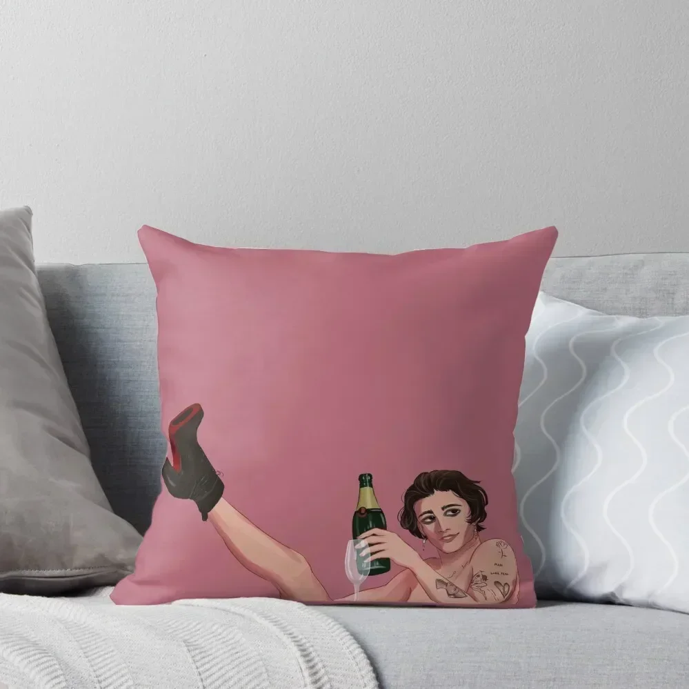 

Damiano David Mneskin Iconic Pose ESC Winner 2021 (sticker and more) Throw Pillow autumn decoration pillow cover luxury pillow