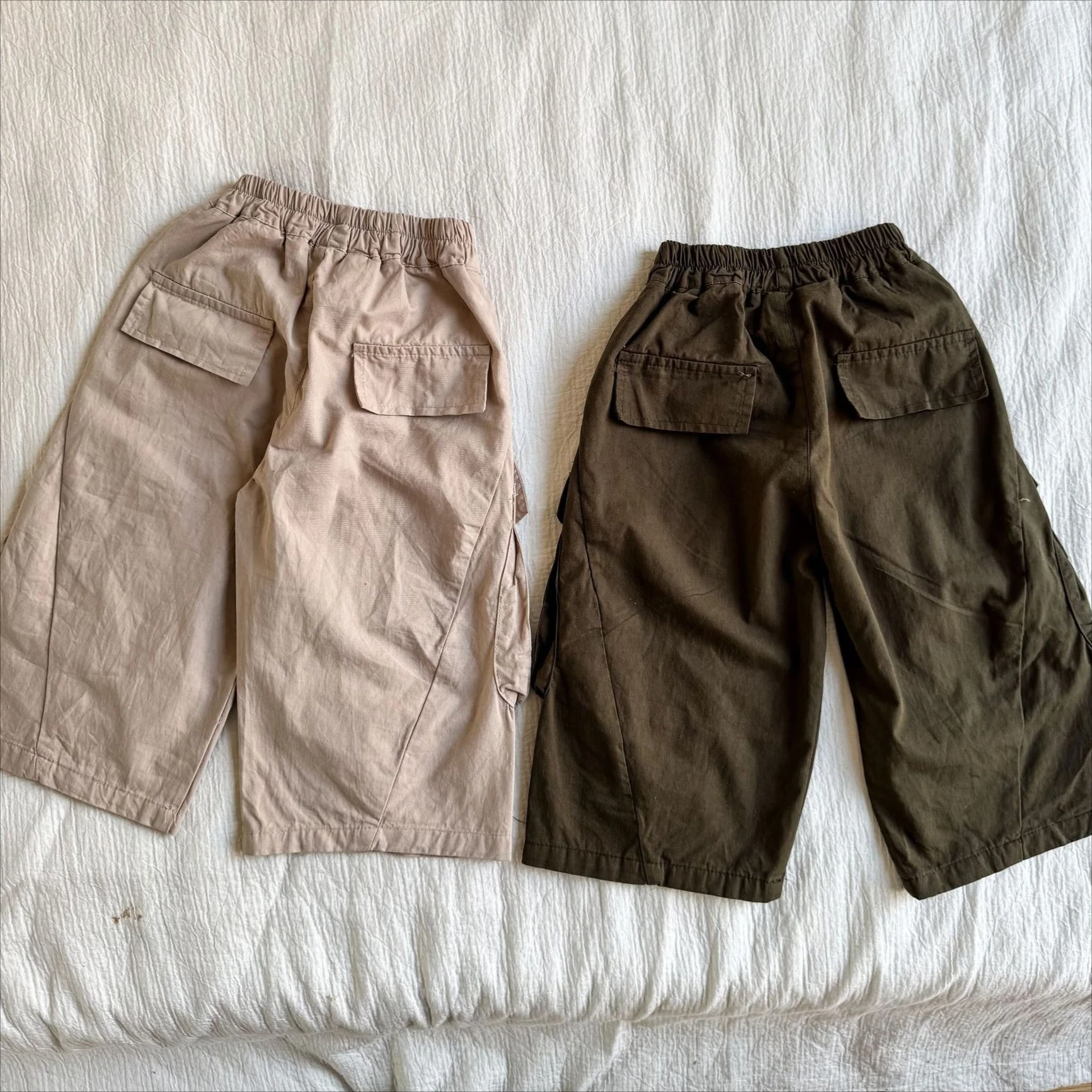 Pants 2026 Spring and Autumn New Childrens Clothes Korean Style Boys and Girls Fashion Loose Casual Wide-leg Overalls