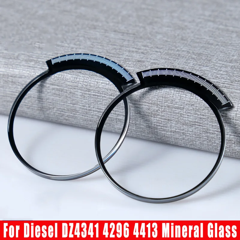 Mineral Crystal For Diesel DZ4297 DZ4296 DZ4342 4462 4413 4375 Watch Crystal Glass Repair Parts Fan-shaped glass Watch mirror