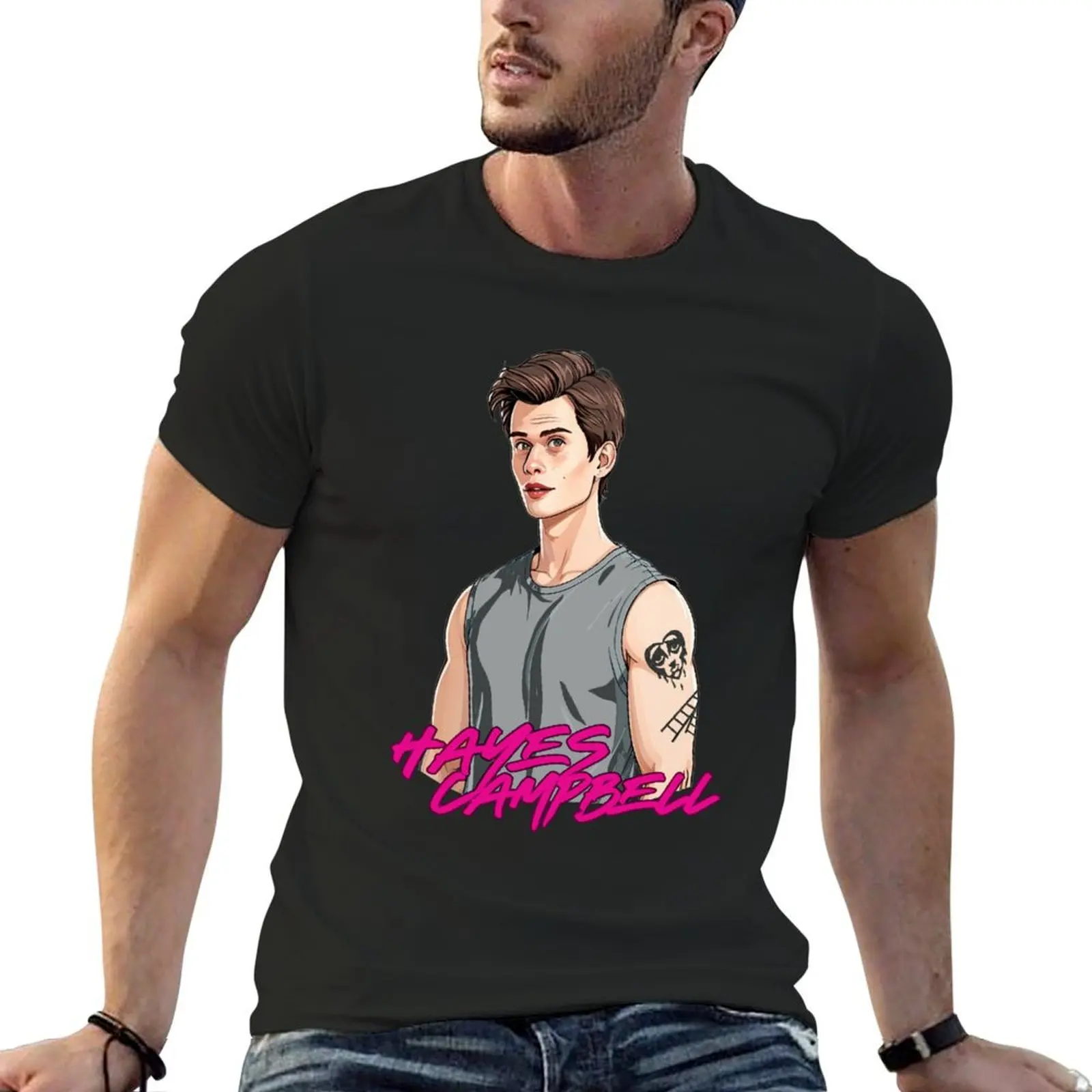 Hayes Campbell Nicholas Galitzine T-Shirt oversized designer shirts graphics Men's t-shirt