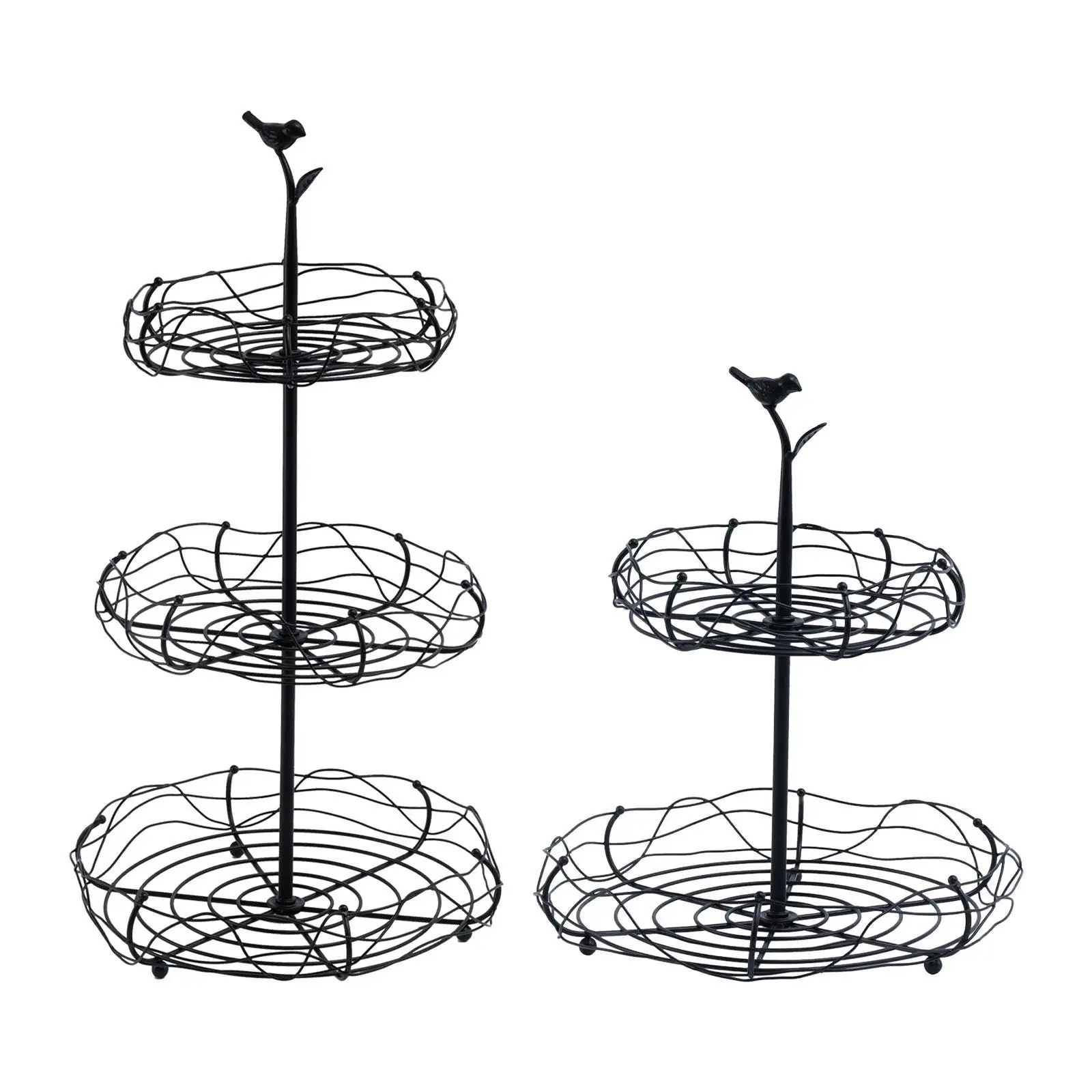 Multi Tiers Fruit Basket Stand Fruit Holder Versatile Large Capacity Removable Bowl for Dining Table Space Saving Sturdy