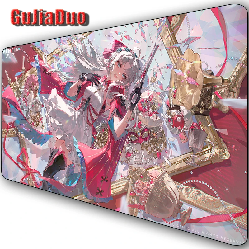 Carlotta Wuthering Waves Gamer Anime Mouse Pad Computer Table Desk Mat XXL Office Hoom Mange Mousepad Gaming Accessories Kawaii