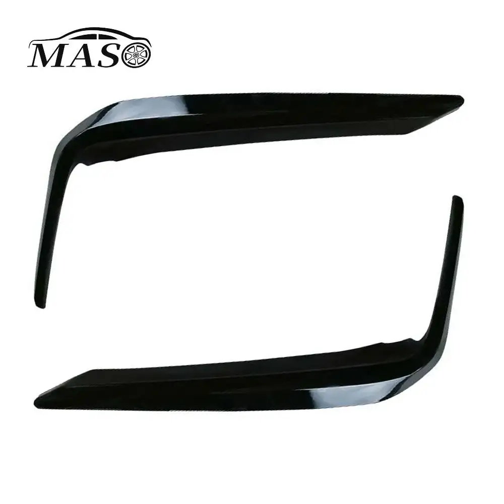 For BMW 5 Series G30 G38 M Sport 2018 2019 2020 Glossy Black Car Fog Lamp Cover Trim Eyelid Eyebrow Strips 51118070541