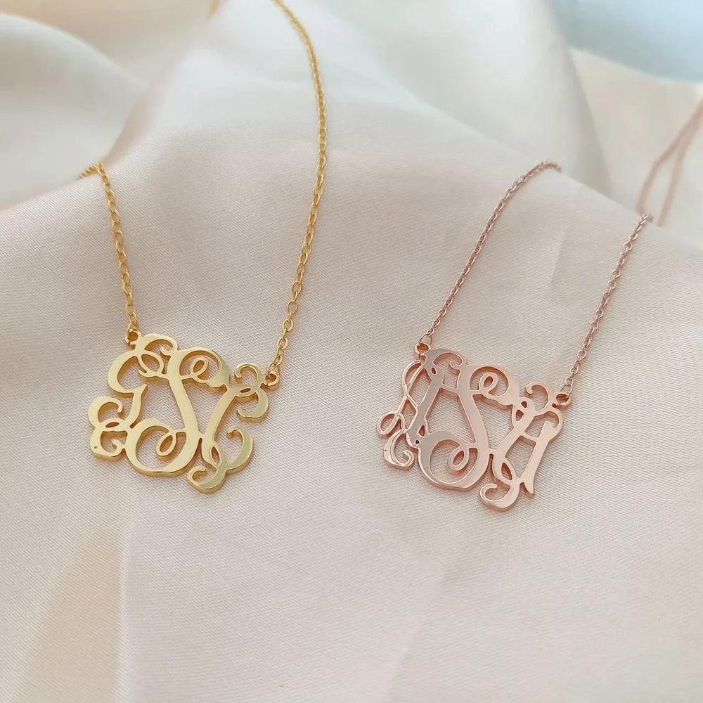Sifisrri Custom Monogram Necklace for Women Personalized 3 Letters Pendant Stainless Steel Jewelry Handmade Chain Birthday Gift - Image 3
