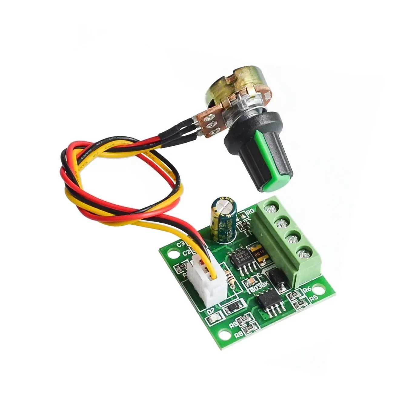 1.8V 3/5/6/12 V 2A PWM DC Motor Speed Control /w Potentiometer Switch