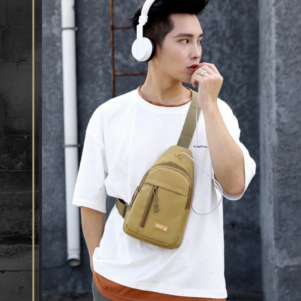 Chest Bag Men\'s One Shoulder Crossbody Bag Large Capacity Outdoor Sports And Leisure Fashion Small Shoulder Bag Large Capacit