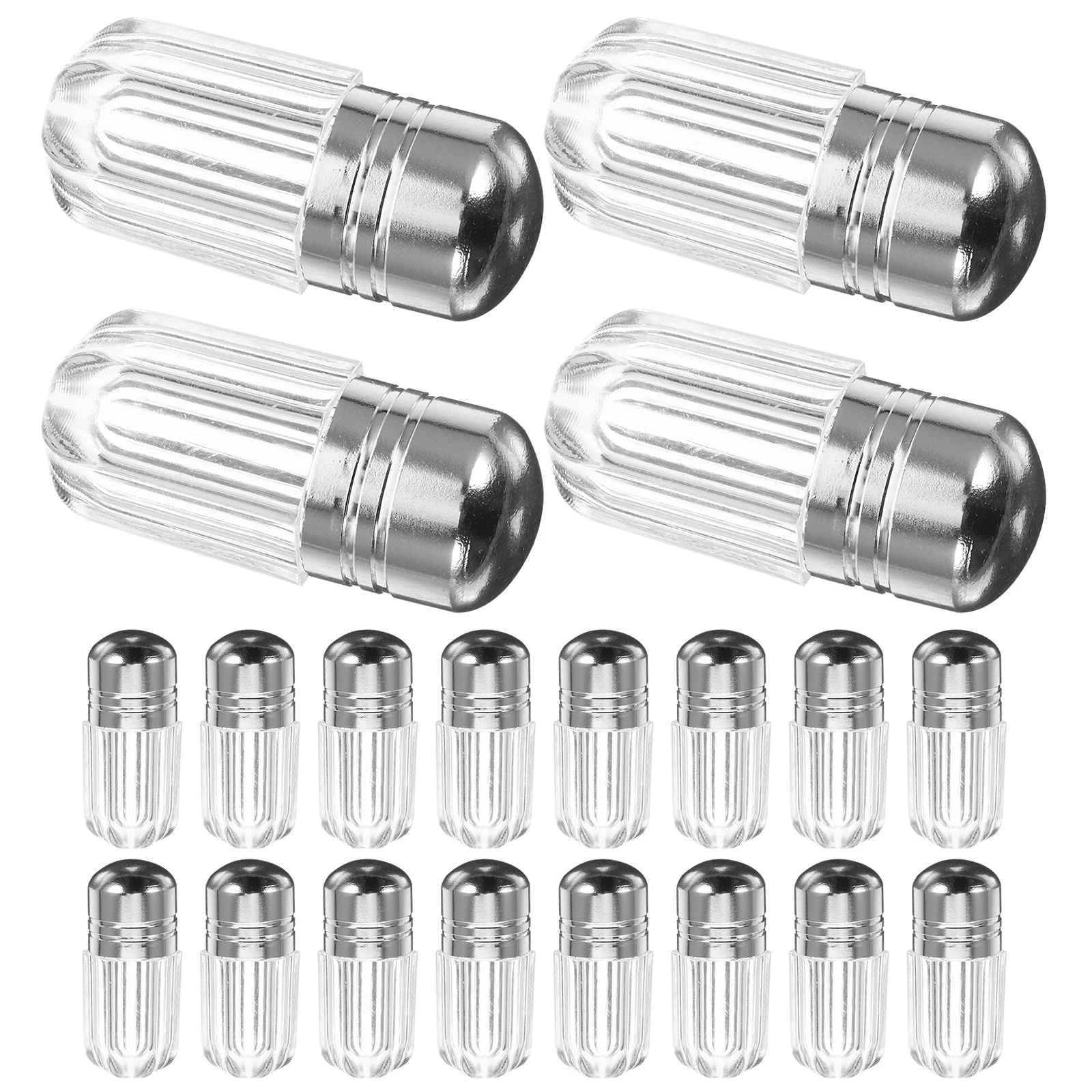 

20 Pcs Capsule Bottles Mini Travel Pill Containers Empty Plastic Medicine Vials Candy Storage Sealed Canisters